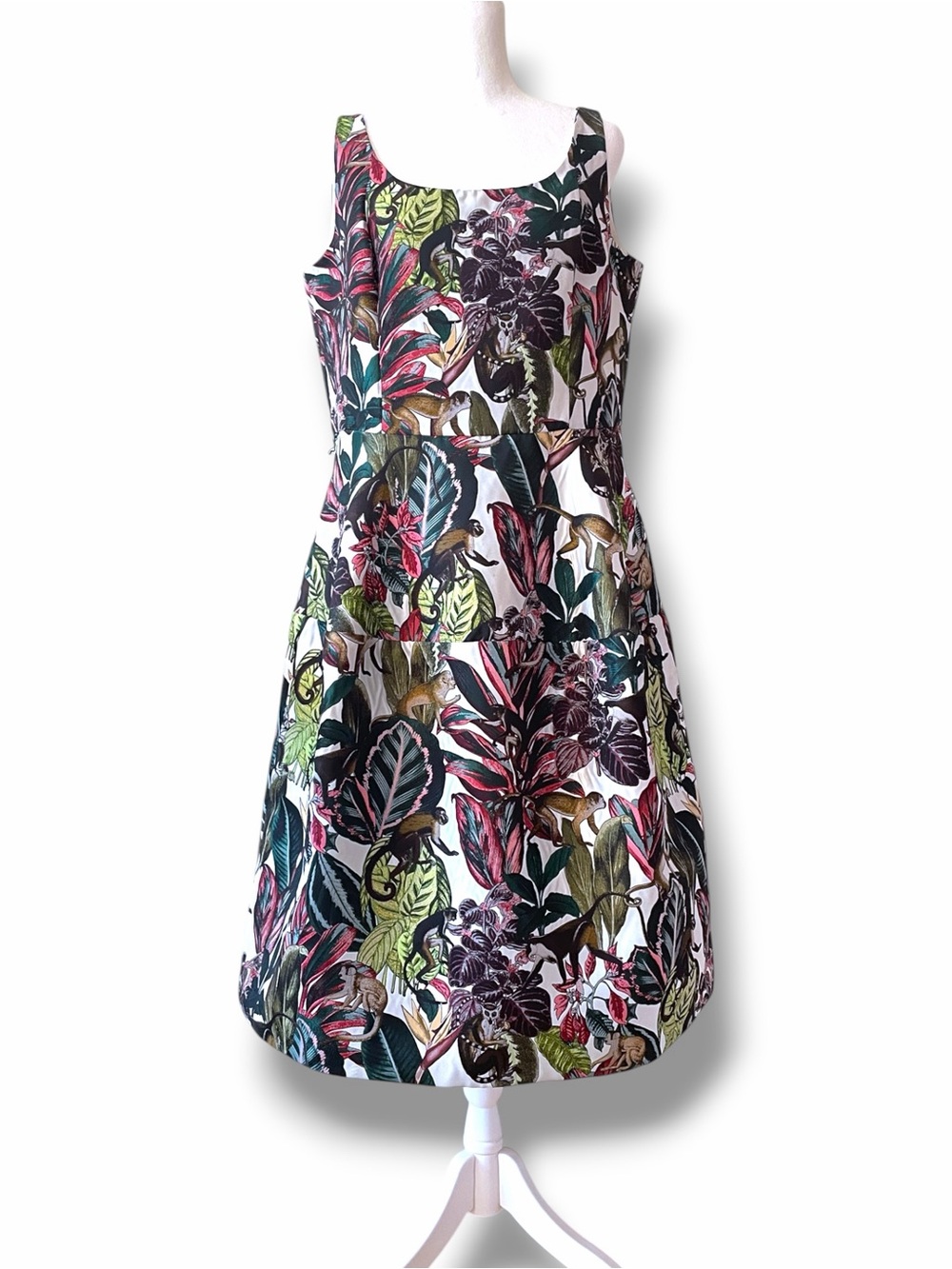 Oscar de la Renta Resort Runway 2018 Jungle Monkey Jacquard Dress 12 - Picture 2 of 16